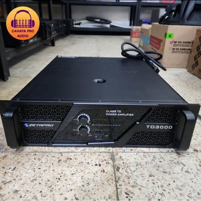 Power Amplifier Zetapro TD3000 TD 3000 Class TD Power Amplifier Zetapro 3000 Watt Class TD 2 Channel