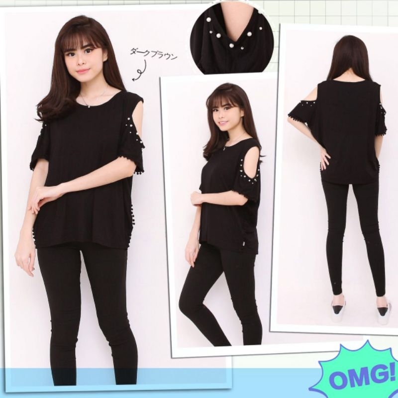 blouse mote import jumbo spandex rayon bahu bolong