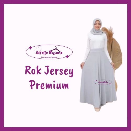 Rok Jersey Wanita Mayung Premium Super Jumbo