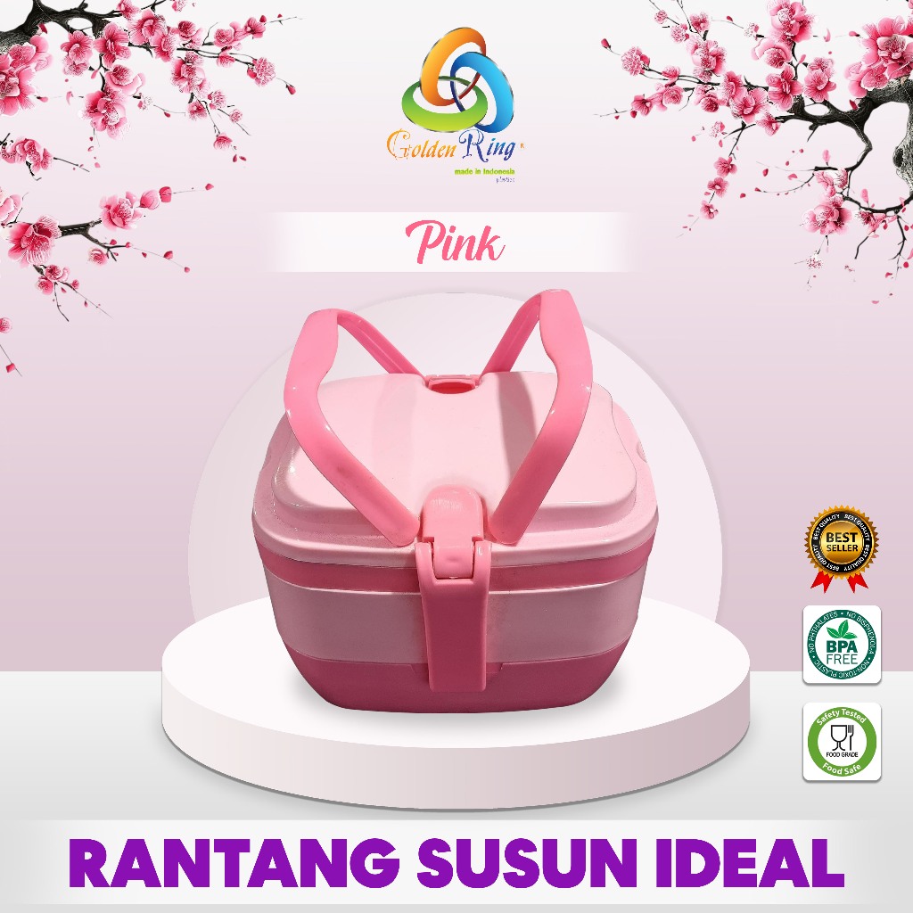 NEW DEALS Rantang Set / Rantang Cantik Minimalis / Rantang Plastik Susun / Rantang Susun Ideal