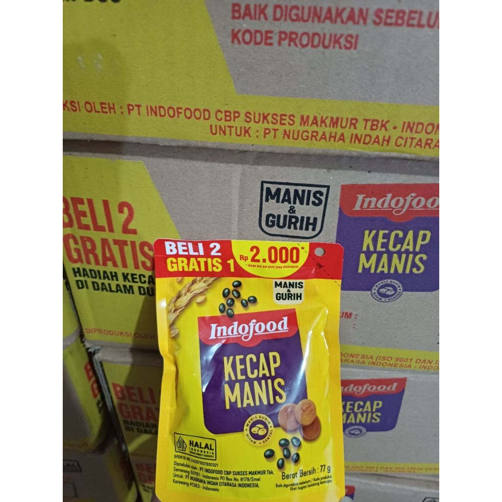 

Indofood Kecap Manis refill 77g Beli 2 Gratis 1 Termurah