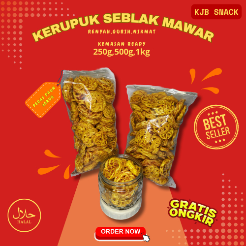 

Seblak Mawar Kering 1kg - Seblak Mawar Pedas Daun Jeruk - Kerupuk Seblak Mawar Pedas Daun Jeruk