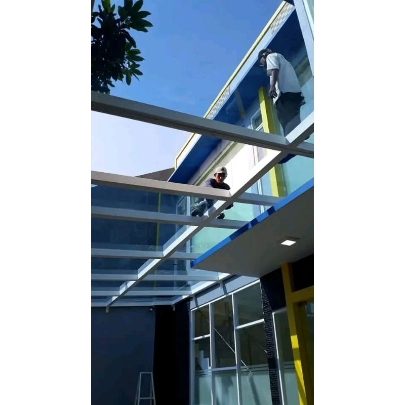 atap kanopi solarplat rangka holo galvanis