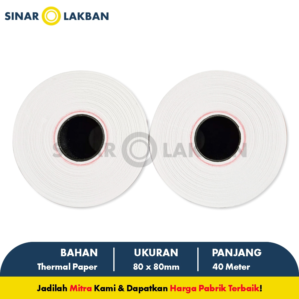 

Kertas Thermal Struk 80x80mm SINAR LAKBAN