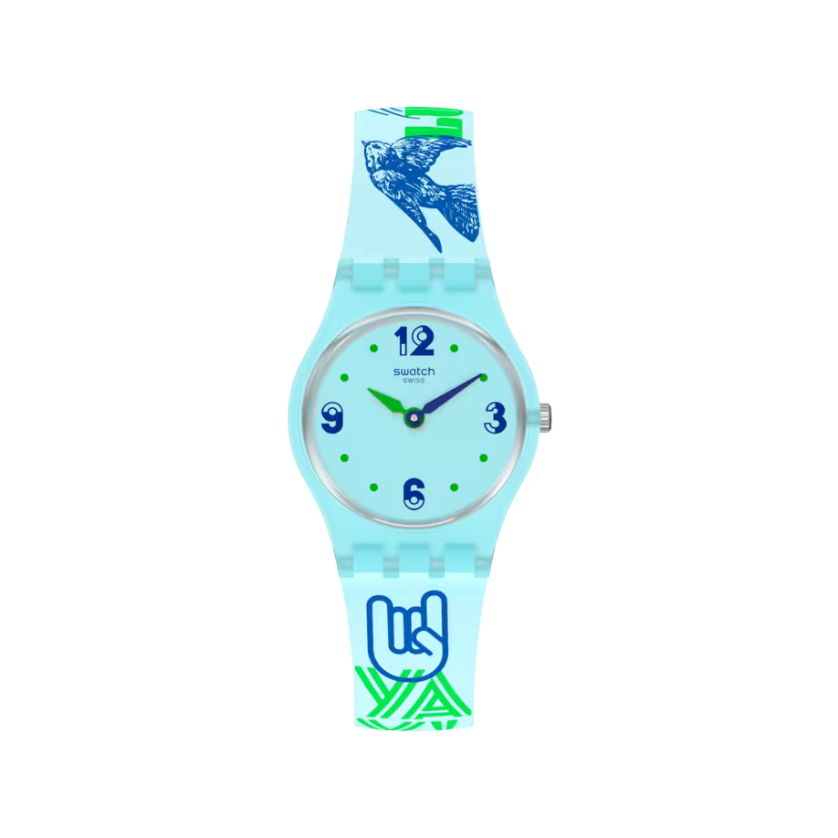 SWATCH LN157 #GREENTOUCHE Jam Tangan Wanita Anak Analog Swiss Original100% Garansi Resmi 2 Tahun