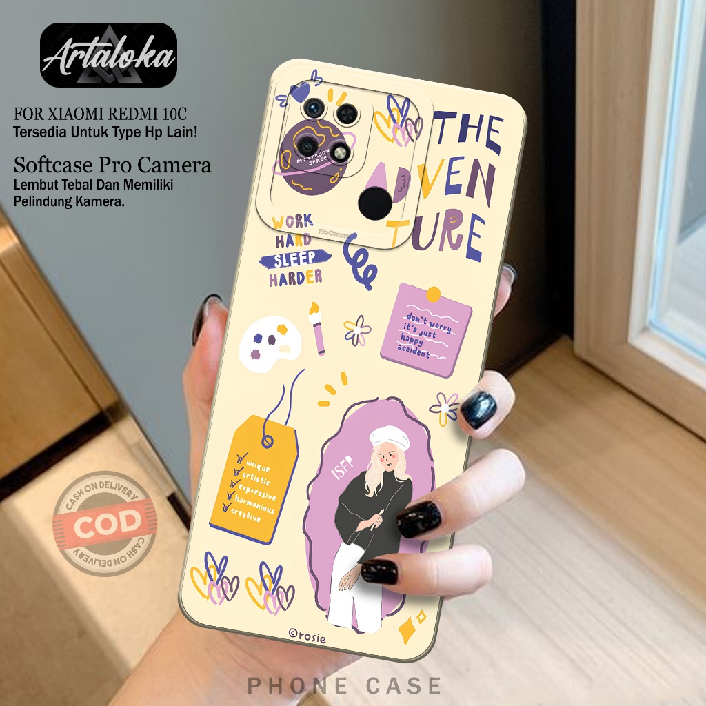 Softcase Hp Xiaomi Redmi 10C Fashion Case Kartun Case Xiaomi Redmi 10C Silikon TPU Pro Camera Casing
