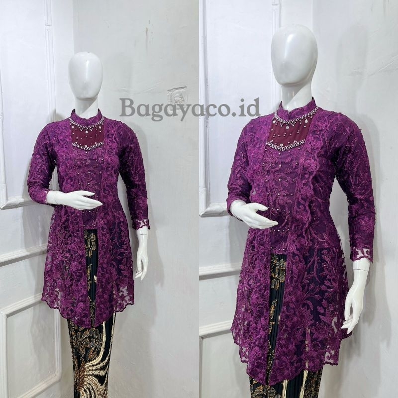 Ready stok kebaya Payet tile/kebaya modern/atasan kebaya