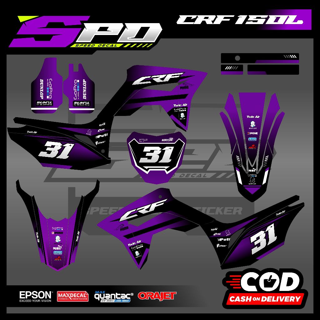 Decal custom crf 150l - striping crf 150l - decal custom design