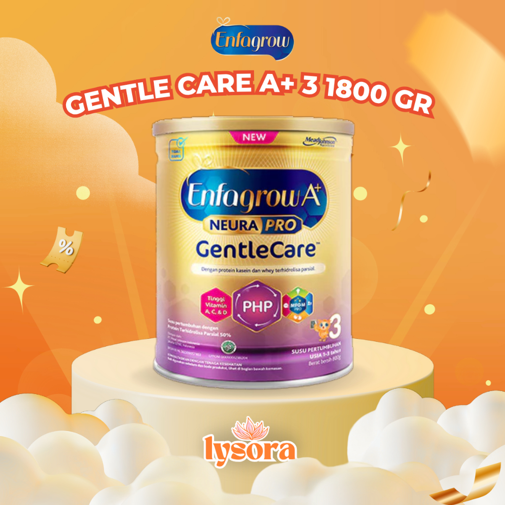 

ENFAGROW A+ 3 Gentle Care 1800 gr - Susu Susu Formula Anak untuk Gangguan Pencernaan 1 - 3 Tahun