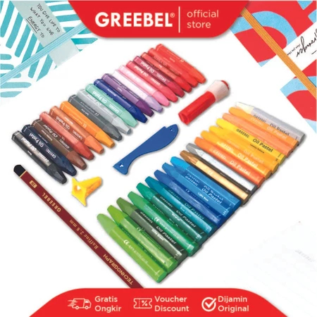 

Crayon Greebel 55 Warna: Complete Set of Oil Pastels Greebel