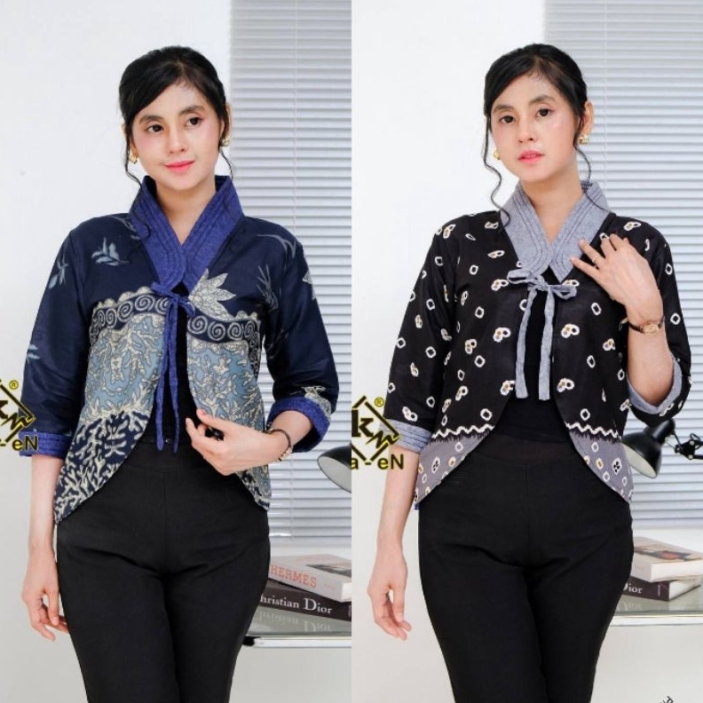 KODE B56X Blazer Batik Wanita Atasan Batik Blazer Outer Wanita Kantor Modern