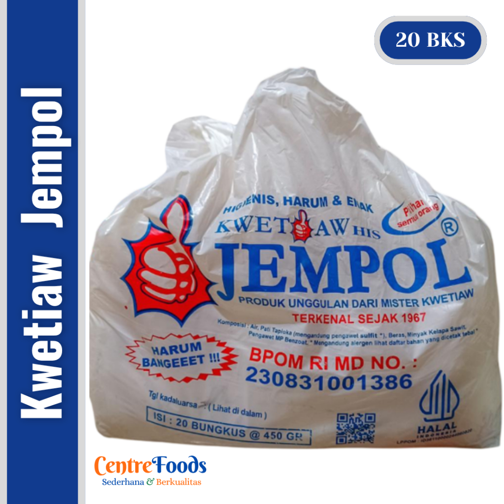 

Kwitau Kwetiaw Kwetiow - KueTiau Kuetiaw JEMPOL | Isi 20 Bks - 10 Kg [ Harga Per BALL ]