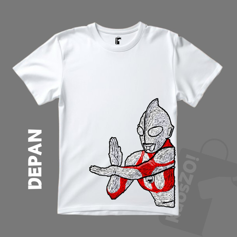 KAOSZO - Streetwear T-Shirt - Ultraman Series - Kaos Ultraman Hayata - UL008