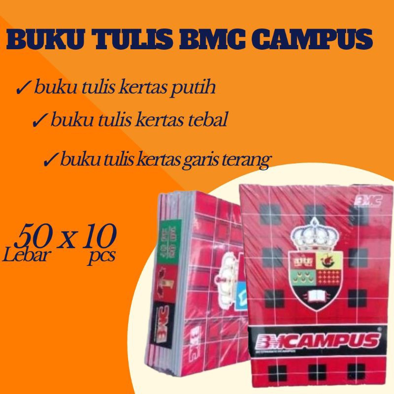 

Buku Tulis Sekolah Campus 50 Lembar Isi 10 1Pack