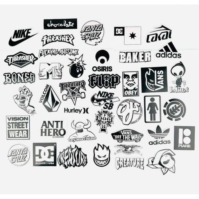 

Sticker pack keren stiker 1 pack isi 40 pch murah stiker hitam putih edition