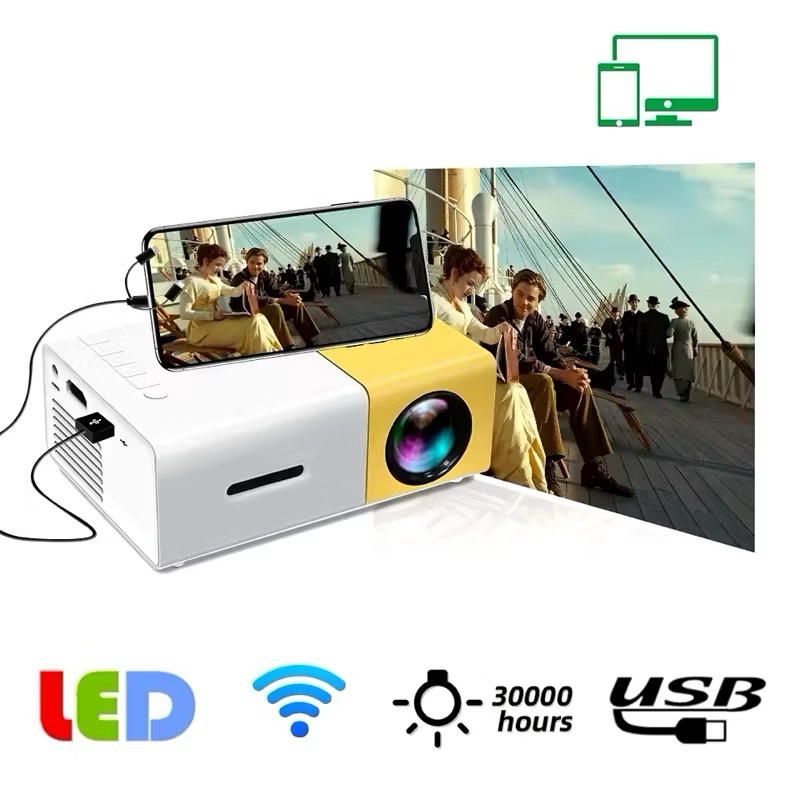 Mini Proyektor LED YG300 - LCD Portable Proyektor Home