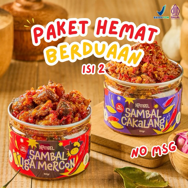 

Nambel - Paket Hemat Berduaan Isi 2 - Bebas Pilih - NO MSG - Sambal Lauk