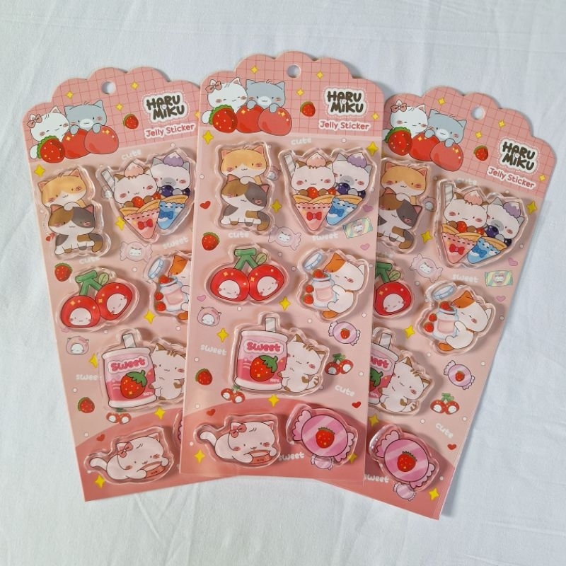 

Haru Miku Jelly Embossed Stickers - Adinata 2552-6135 / Stiker / Perekat / Label