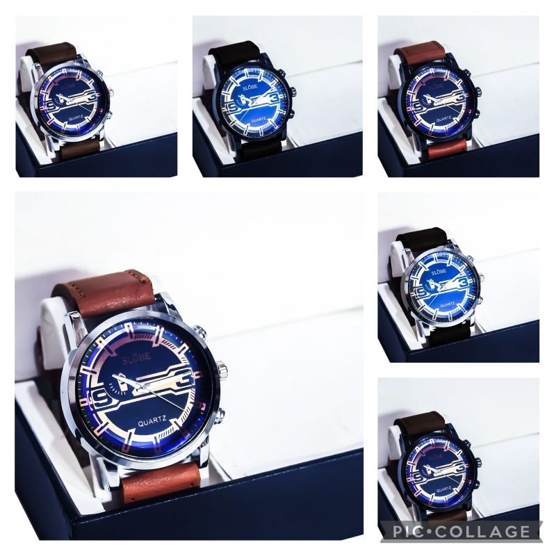 JAM TANGAN SLOBE KULIT + BOX