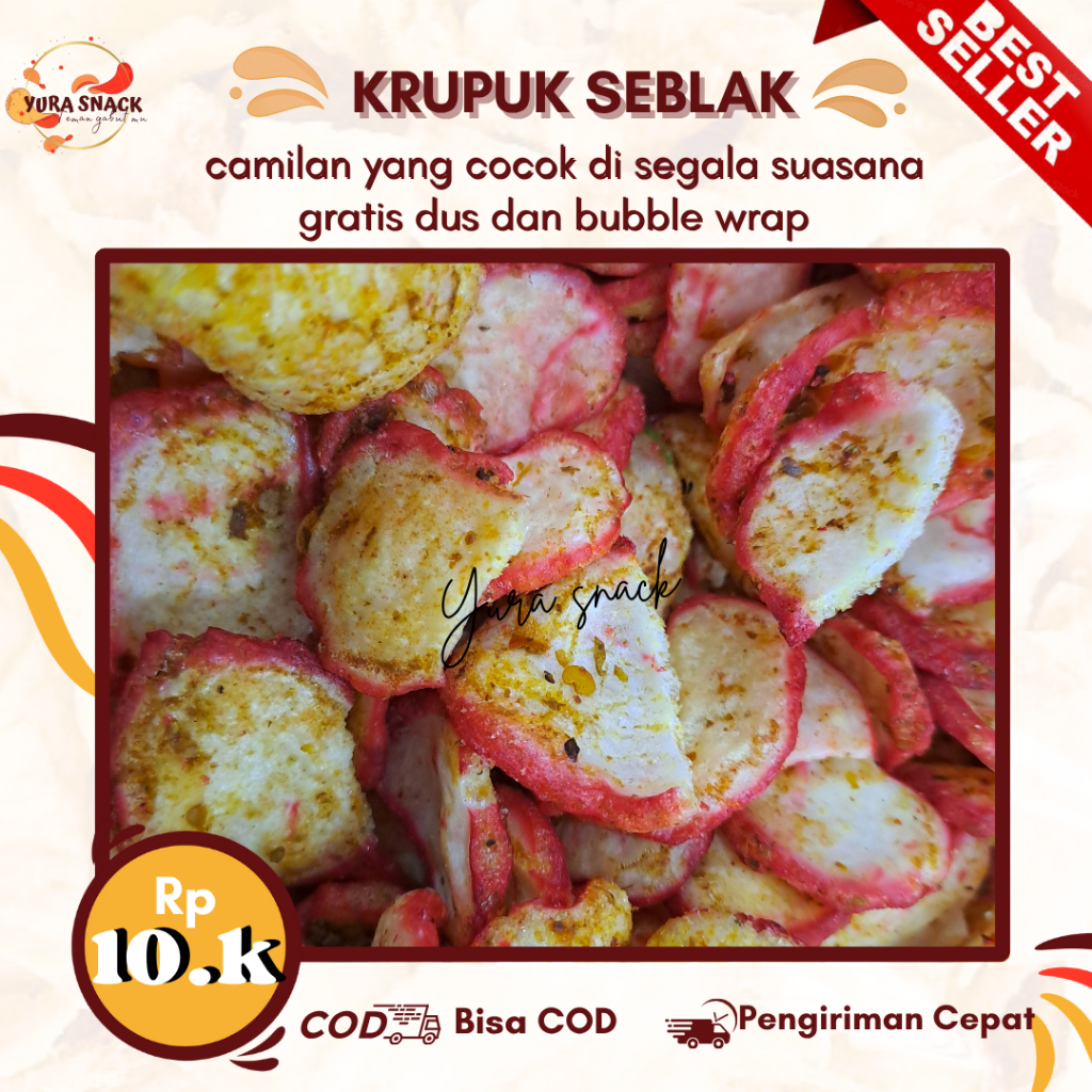 

Krupuk Seblak Kencur Pedas Daun Jeruk | Kerupuk Sebring Enak Pedas Camilan Kiloan 250gr