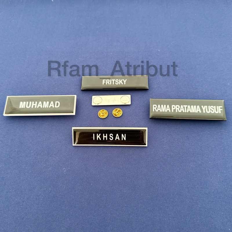 

Name Tage Papan Nama Resin Bhayangkari polri Brimob Satpam Pol pp Asn Pns Premium