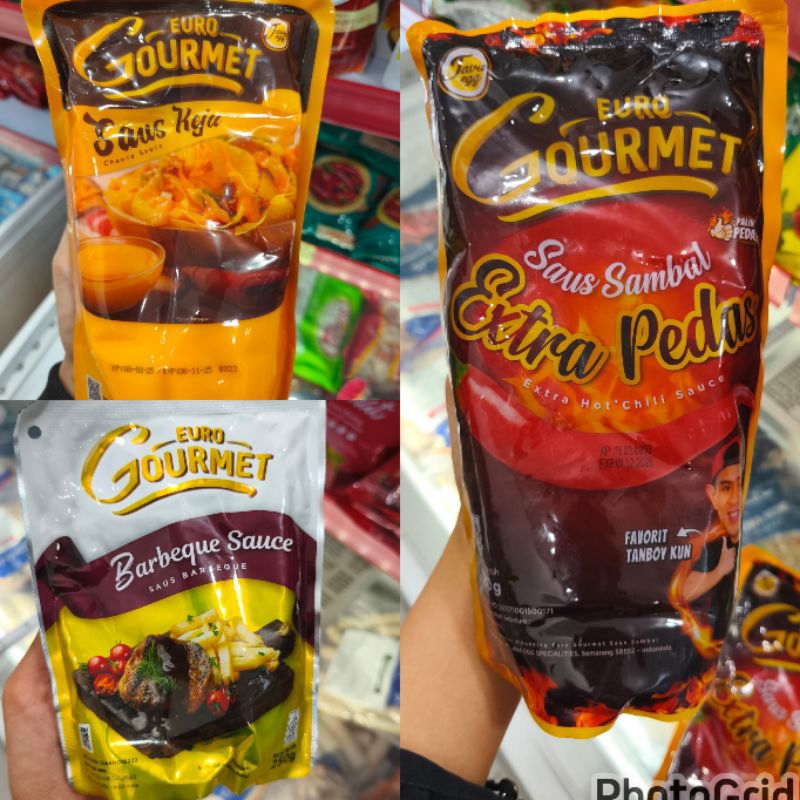 

Euro Gourmet Saus Keju / Saus Sambal Extra Pedas / Saus Bbq
