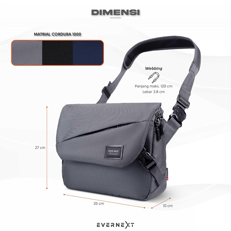 TAS SELEMPANG PRIA MESSENGER BAG - EVERNEXT
