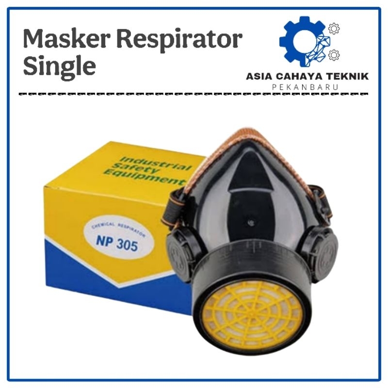 Masker Anti Asap Debu Cat & Kimia Respirator Mask Single Filter NP305 NP 305 Chemical