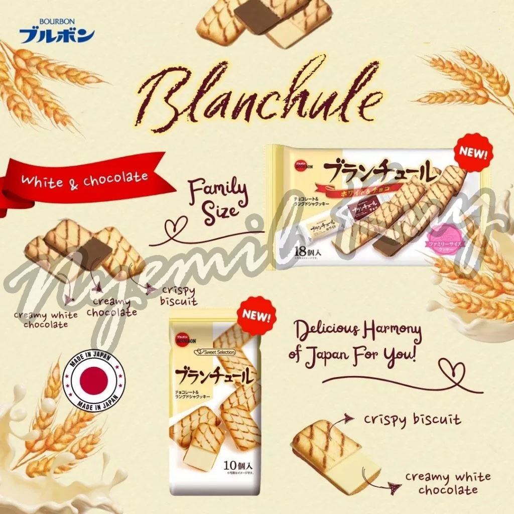 

Bourbon Biscuit Cookies Jepang - Bourbon Blanchule Biscuit Japan - Biskuit Blanchule 70g - Bourbon Blanchule Biscuit Japan Family Size - Biskuit Blanchule FS 140g