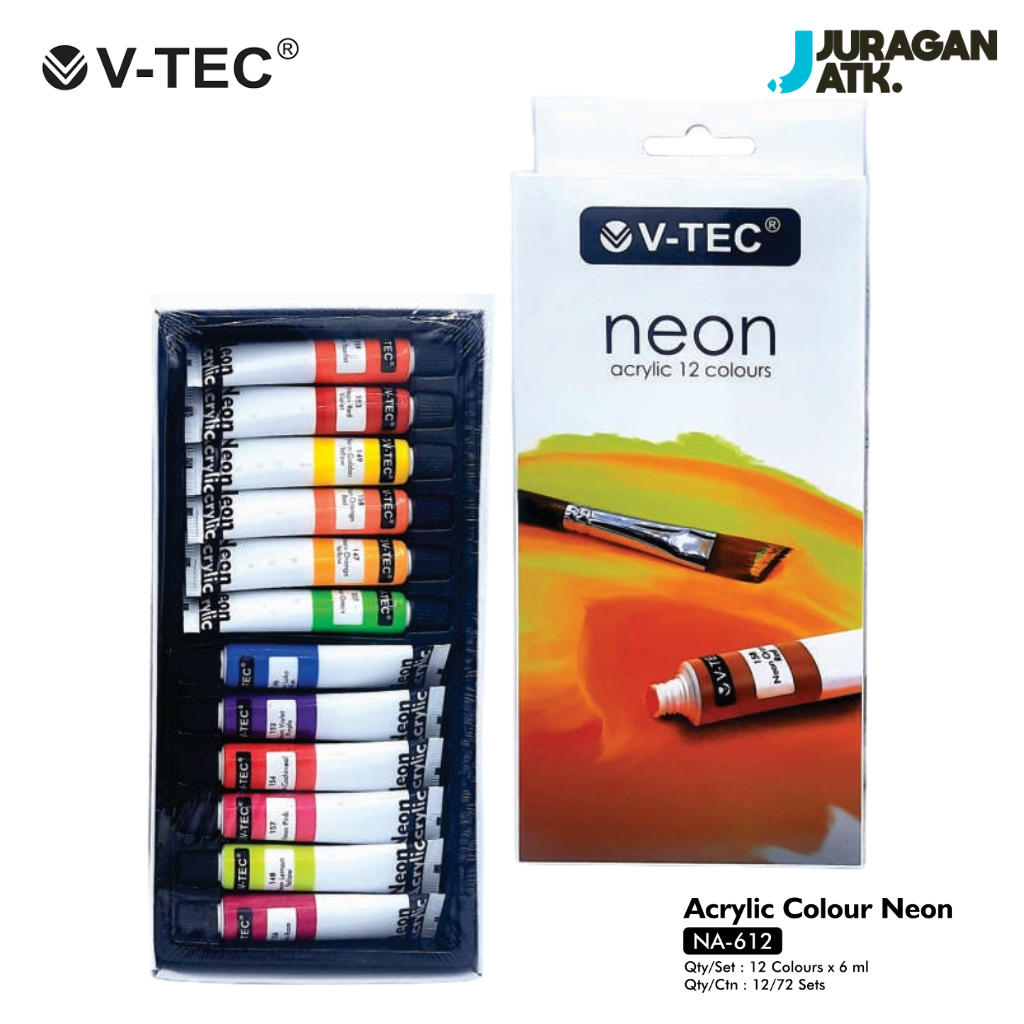 

Acrylic Neon 12 Colours V-Tec Cat Akrilik Neon 12 Warna V-Tec NA-612