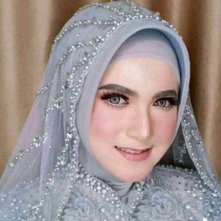 KODE X35Q Slayer Termurah Veil pengantin mutiara motif Kipas Pakaian Wanita Seragaman Selendang Mant
