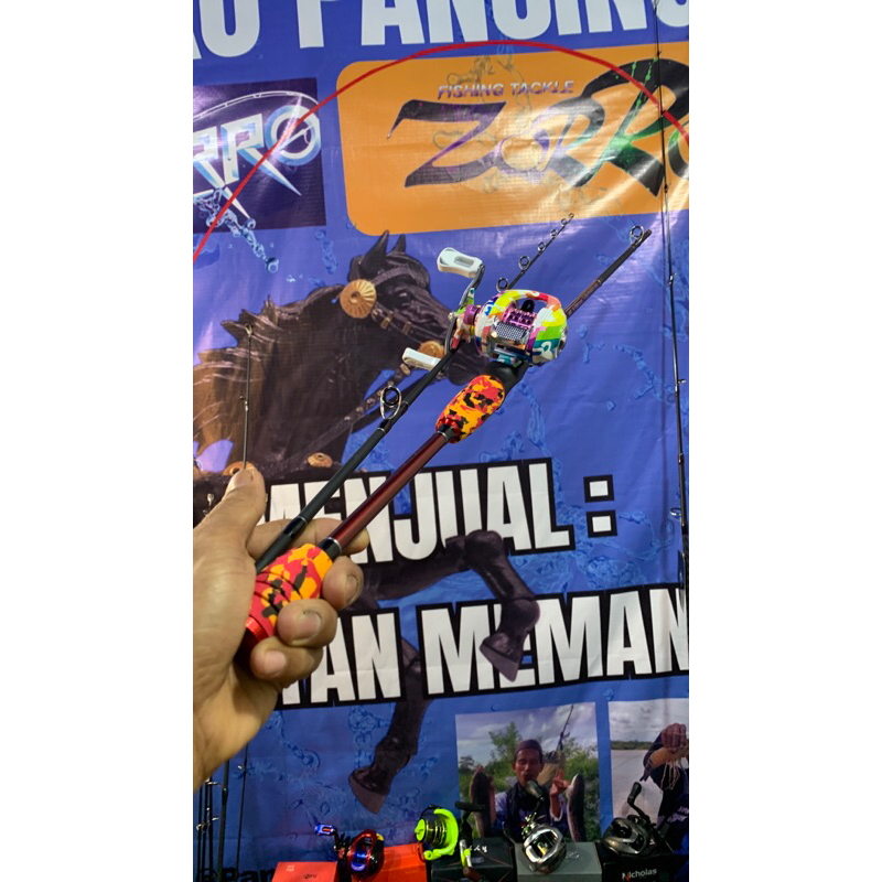 joran kuat solid carbon 6-15Lbs dan reel bc cliker