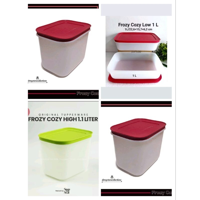 Tupperware frozy cozy 2,5L / 1L ( freezermate tempat penyimpanan freezer kulkas )