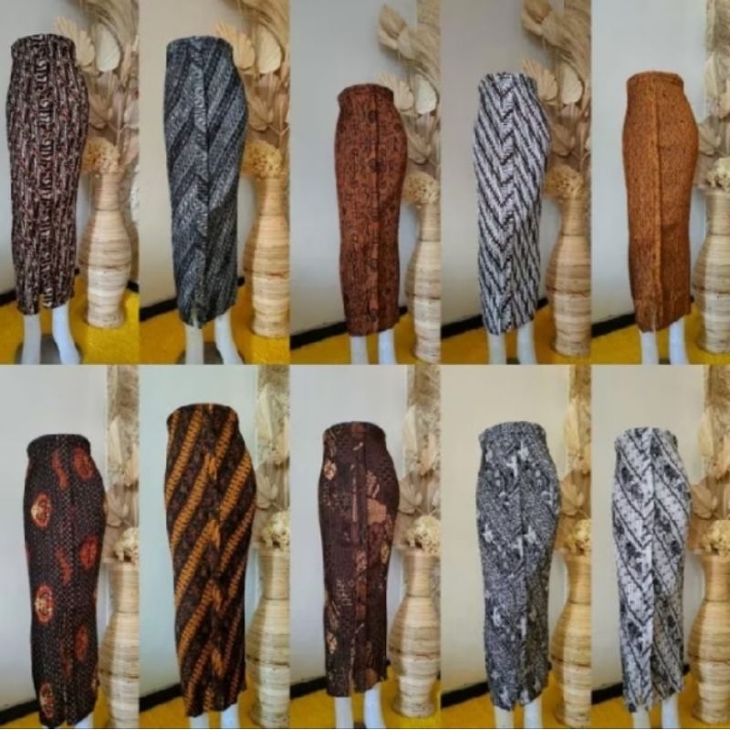 Rok motif Batik model plisket (jarik instan)