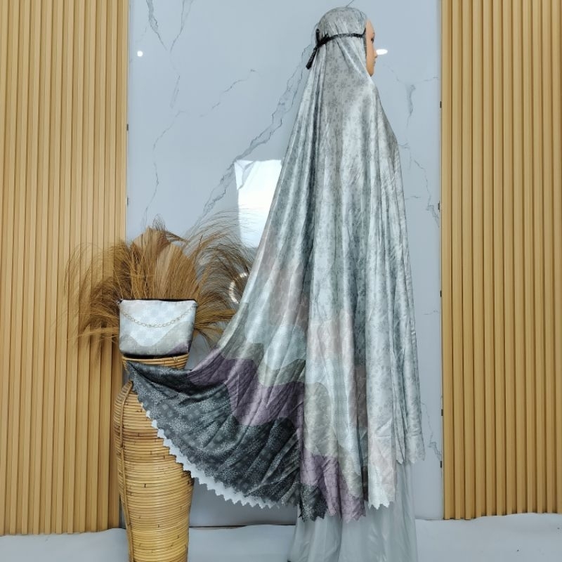 Mukena Armani Silk Jumbo Lasercut