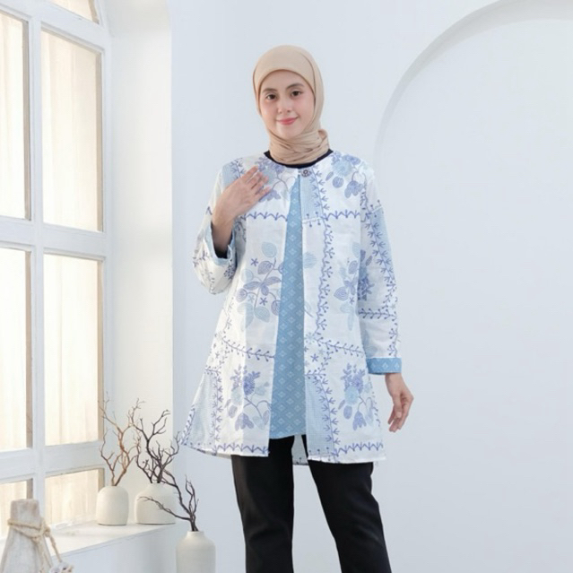 TERBARU  TUNIK BATIK BOLERO LENGAN PANJANG ATASAN BATIK WANITA BOLERO TERBARU TERBARU 
