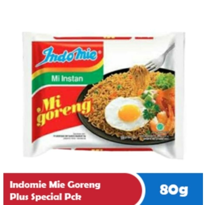 

Indomie Goreng Plus Spesial Mie Goreng Instan Makanan & Sarapan|1Sachet| 1Dus 40x80g