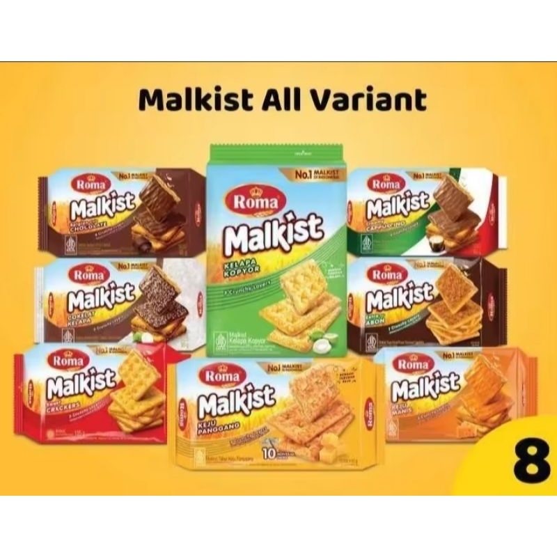 

Roma Biskuit Malkist Crackers Kotak pack Variant Semua Rasa