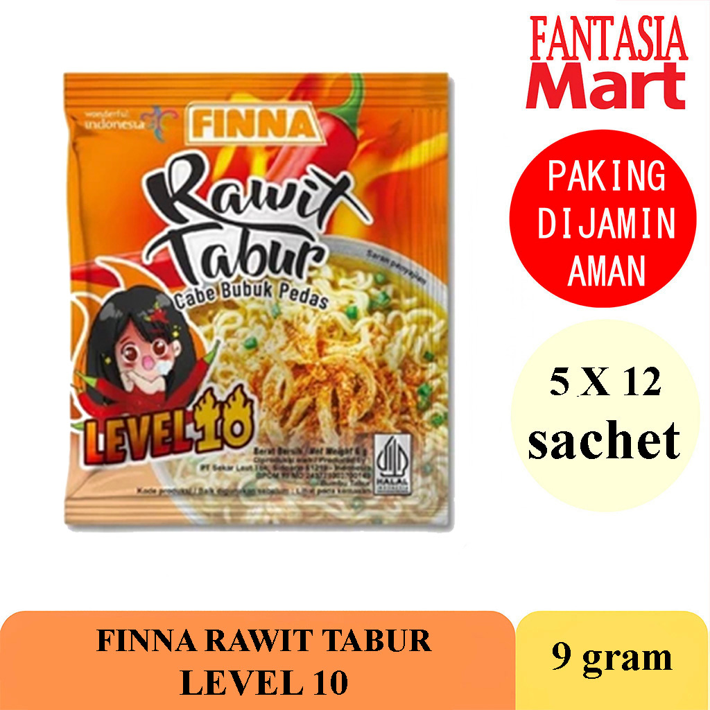 

FINNA RAWIT TABUR BUBUK CABE LEVEL 10 PACK 5 X 12 SACHET FANTASIA DENGAN PAKING AMAN