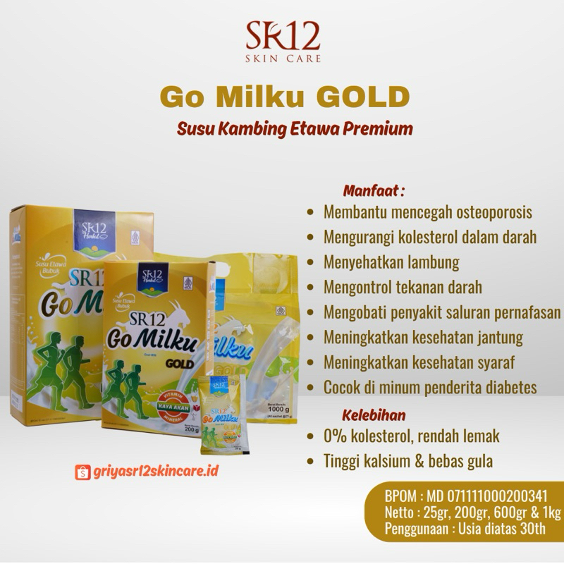 

Go Milku Gold SR12 Susu Kambing Etawa Rendah Lemak Tinggi Kalsium dan Bebas Gula