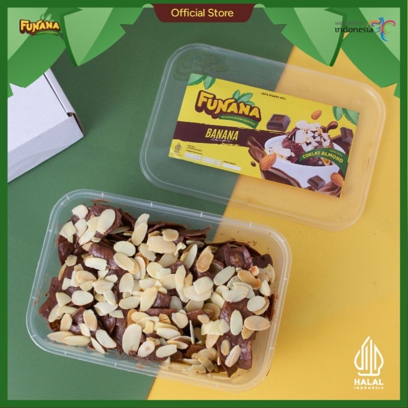 

Keripik Pisang Coklat Almond | Kemasan Thinwall 220g | Funana