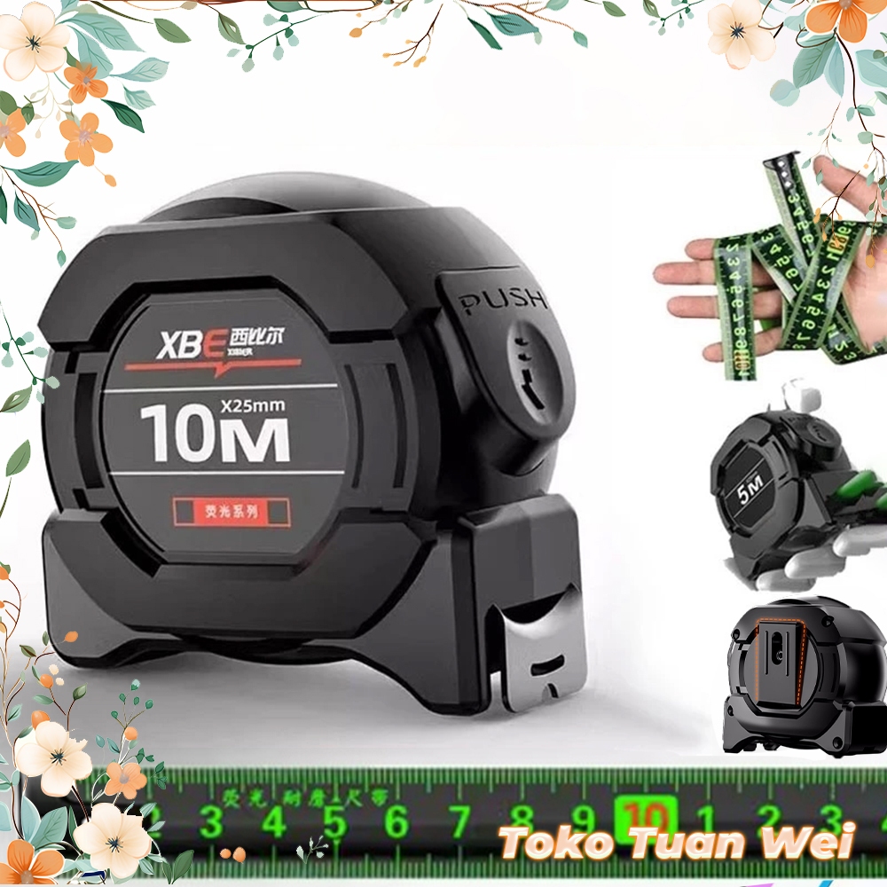 Pita pengukur Meteran 5/7.5/10 Meter Paling Kuat/Meteran Digital Laser/Meteran Baja Anti Karat/Meter