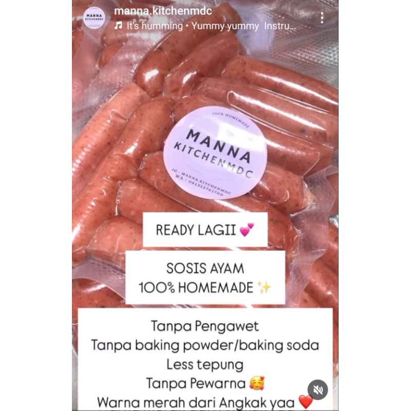 

manna.kitchenmdc || Sosis Ayam 250gram