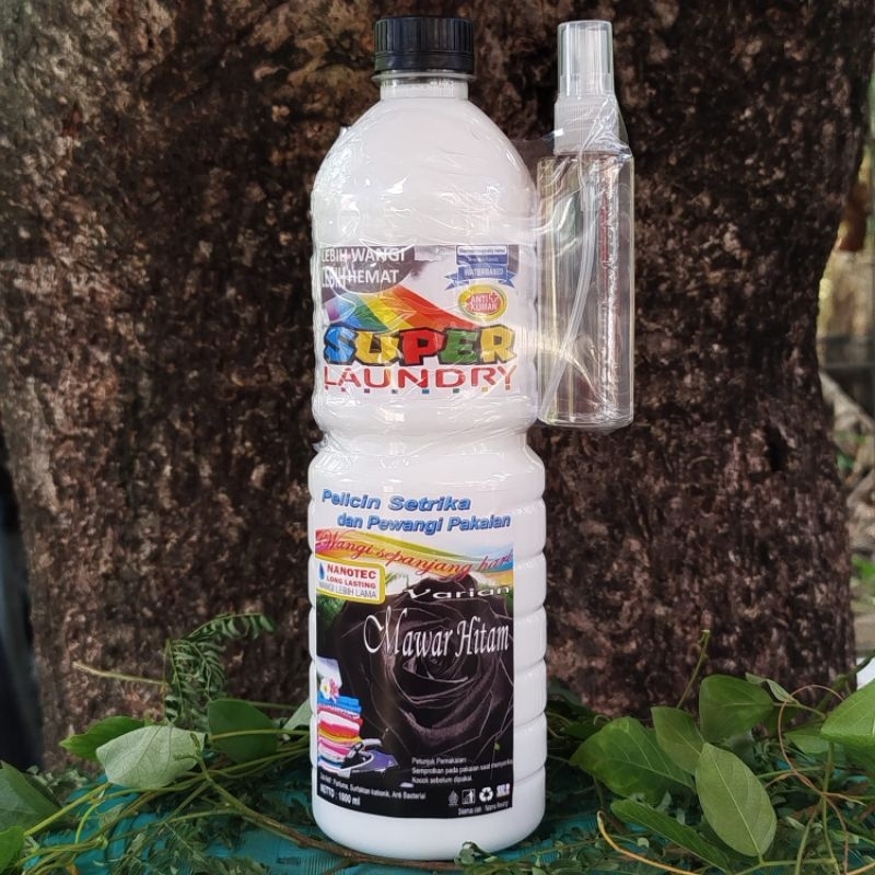 super laundry by Fatema aroma mawar hitam dijamin Wangi pewangi laundry pelicin setrika pengharum pa