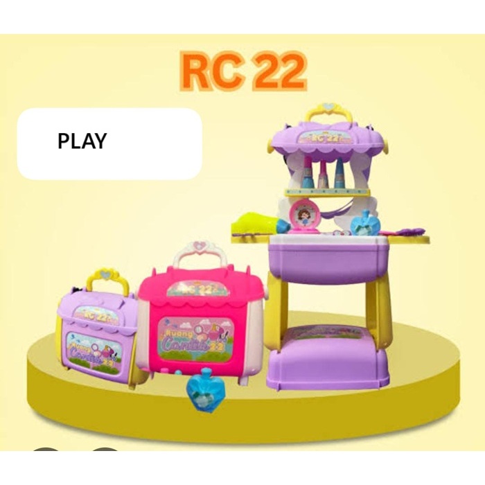 Mainan koper ruang cantik RC22 mainan make up set mainan anak perempuan