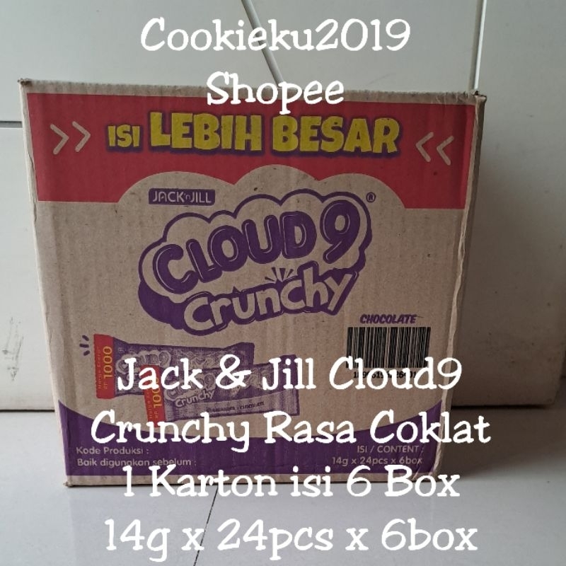 

Jack & Jill Cloud9 Crunchy Coklat 14g Dus isi 6 box