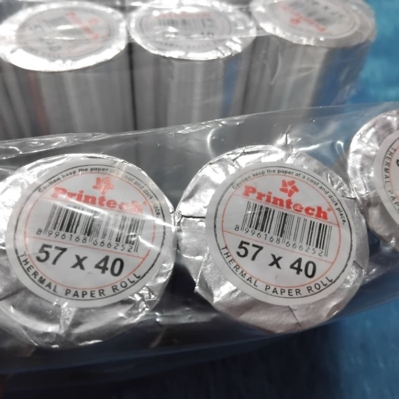 

Kertas Thermal Printer Kasir / Thermal Paper Roll Ukuran 57 x 40 Isi Per Pack 10 Rol