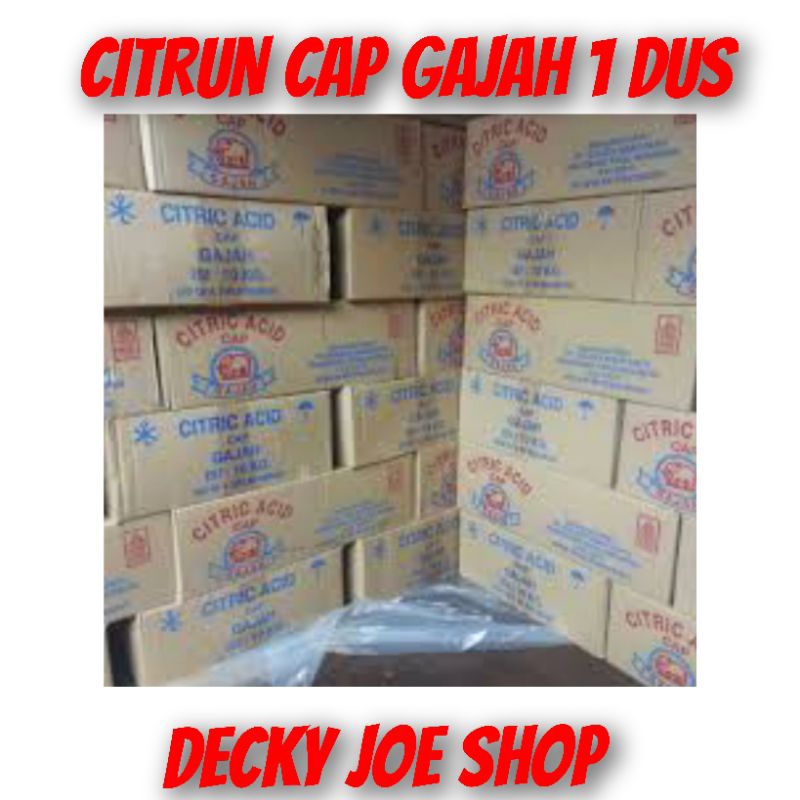 

Citrun acid cap gajah 50gr 1 dus isi 10 pak GROSIR