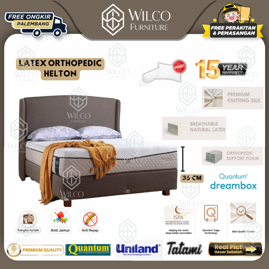 Kasur Matras Quantum Maxwell Helton Latex Orthopedic  | Springbed Quantum Helton | Matras Quantum Fr