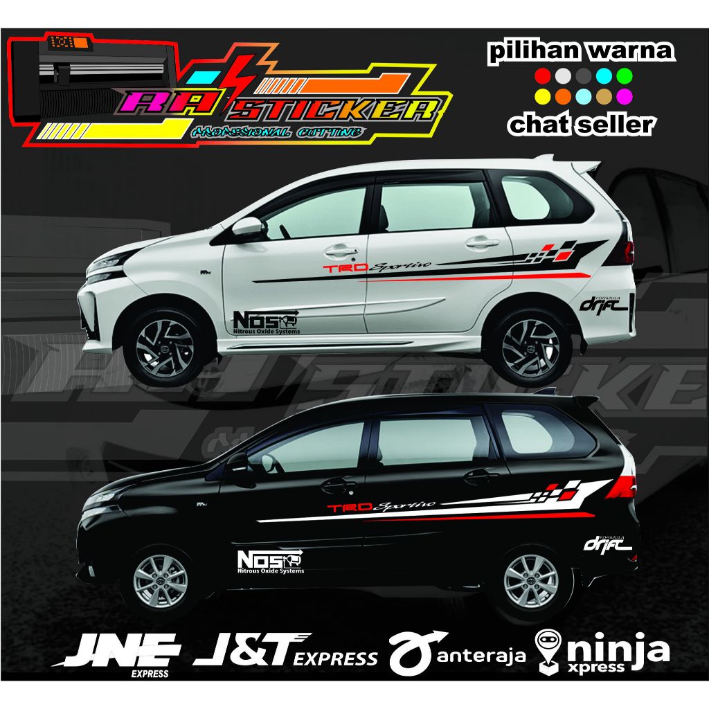 STIKER MOBIL AVANZA XENIA KIJANG OLD STIKER CUTTING NOZ TRD SPORTIVO LIST BODY SAMPING MINMALIS